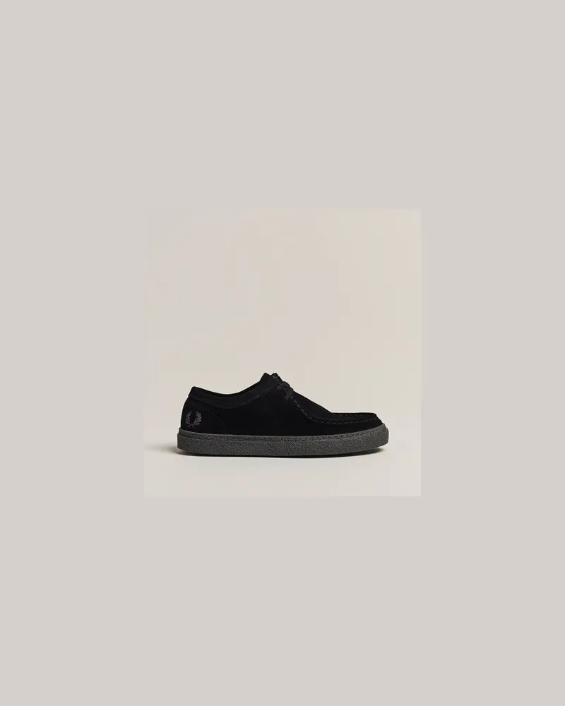 Fred Perry Dawson Low Suede Shoe Black Schwarz