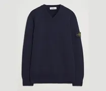 Knitted Lambswool V-Neck Navy