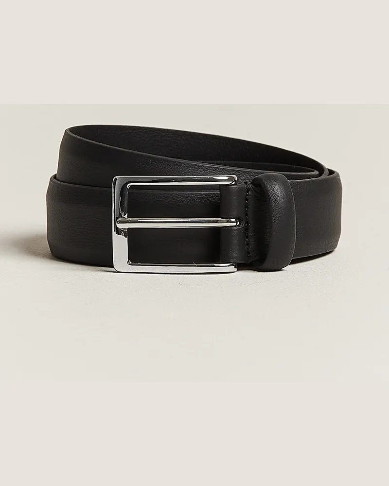 Anderson's Double Nappa Calf 3 cm Belt Black Schwarz