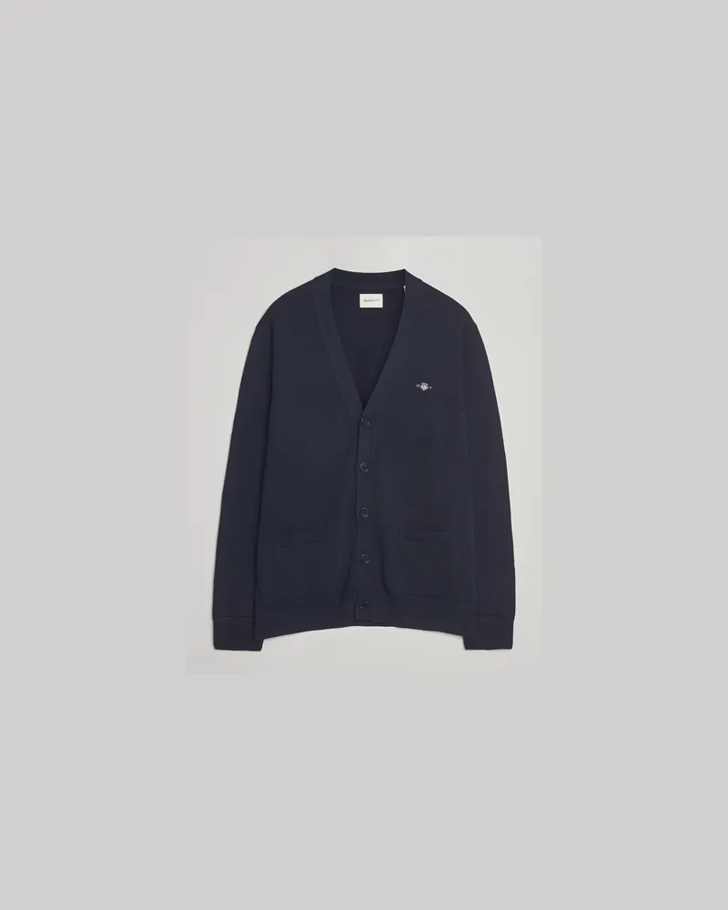 Gant Casual Cotton Cardigan Evening Blue Blau