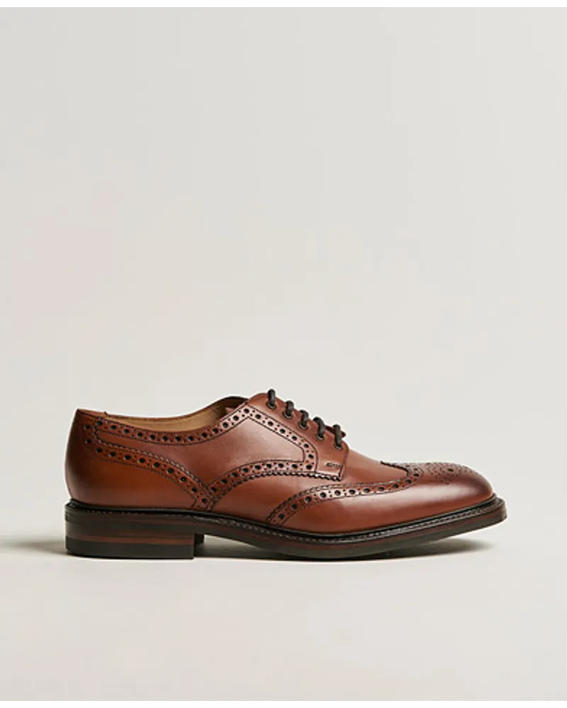 Loake 1880 Chester Dainite Brogue Mahogany Burnished Calf Braun