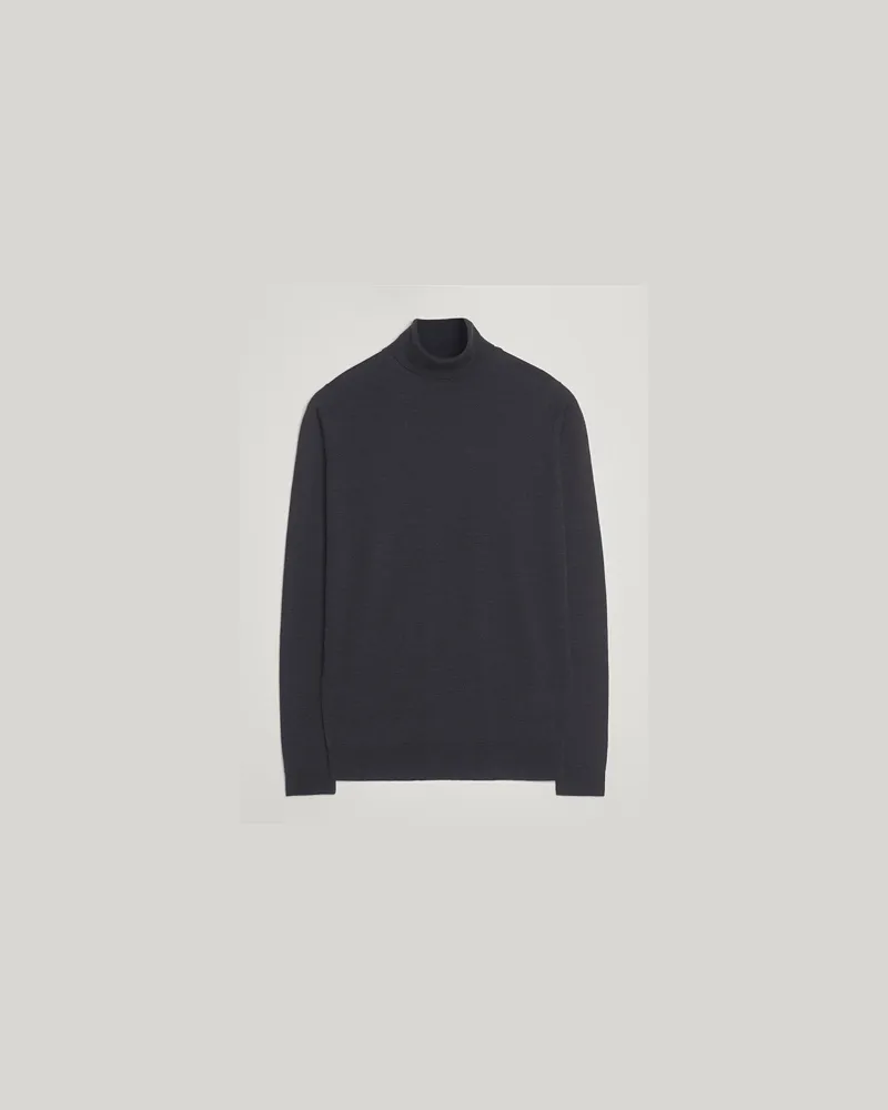John Smedley Cherwell Extra Fine Merino Rollneck Hepburn Smoke Grau