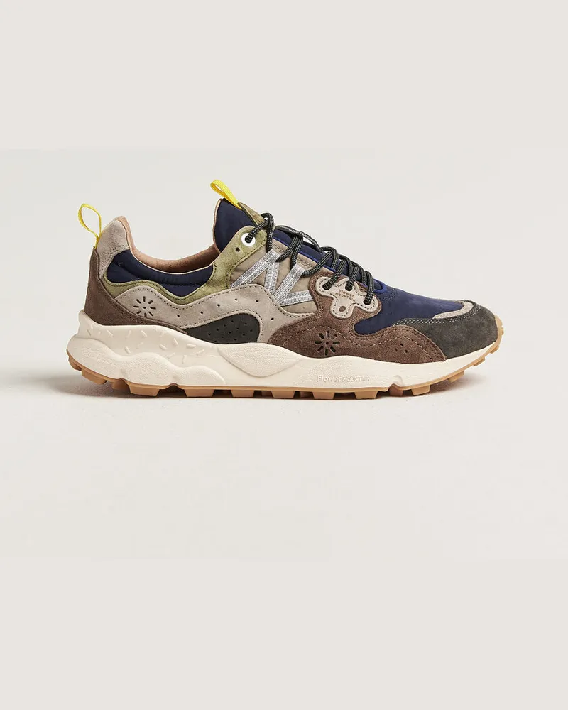 Flower MOUNTAIN Yamano 3 Suede/Nylon Sneaker Dark Grey/Brown Grau