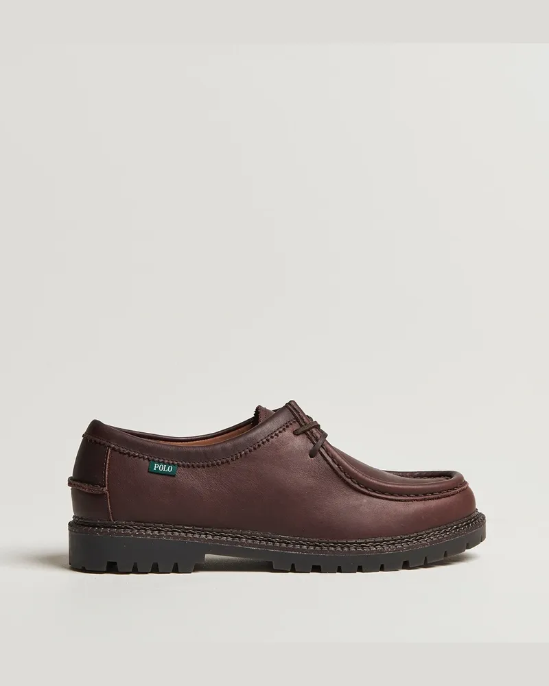 Ralph Lauren Apron Classic Casual Derby Dark Brown Calf Braun
