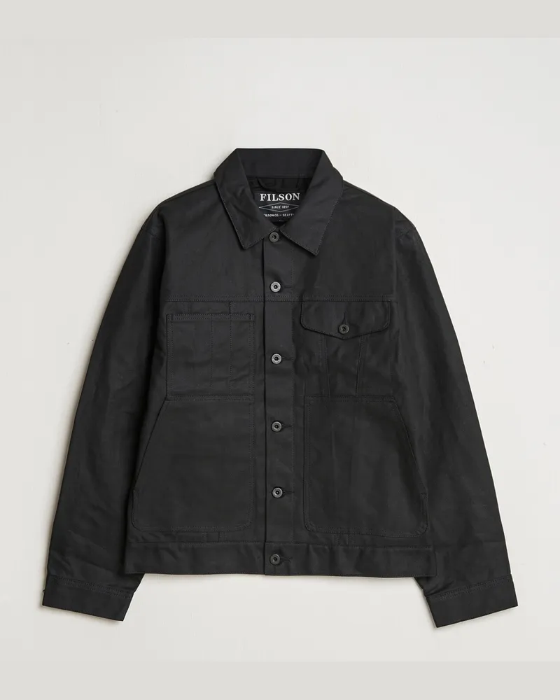 Filson Short Lined Tin Cloth Cruiser Black Schwarz