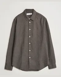 Samsøe & Samsøe Liam Brushed Flannel Shirt Major Brown Melange Braun