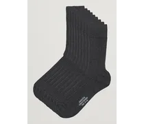 9-Pack True Baumwoll Strick Socks Antracite Melange