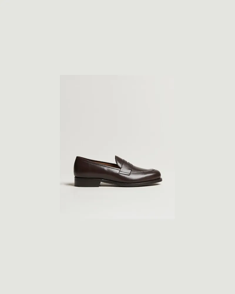 Oscar Jacobson Penny Loafers Dark Mud Brown Braun