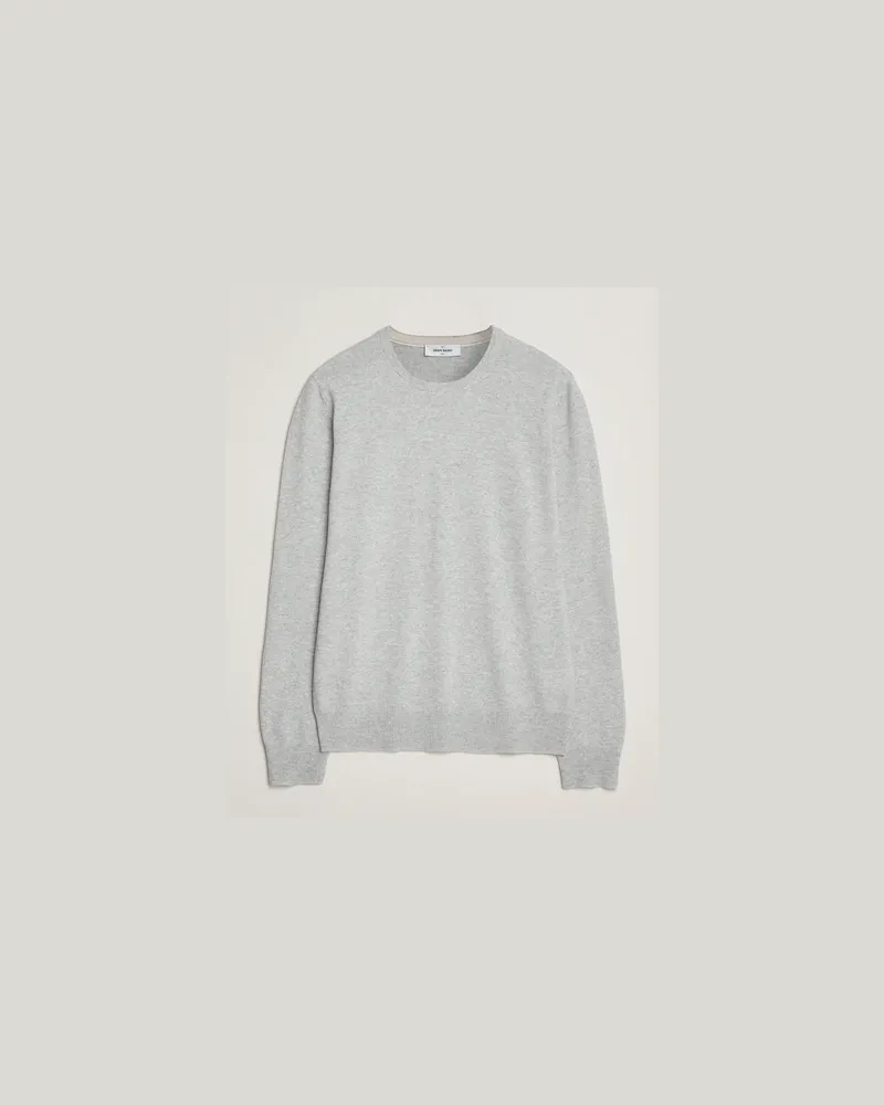 Gran Sasso Wool/Cashmere Crew Neck Light Grey Melange Grau