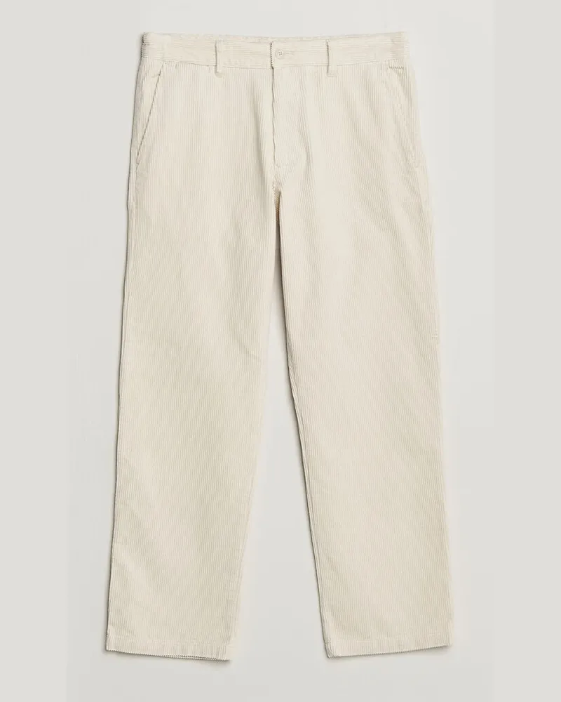 NN 07 Aden Regular Fit Corduroy Chinos Ivory Weiß