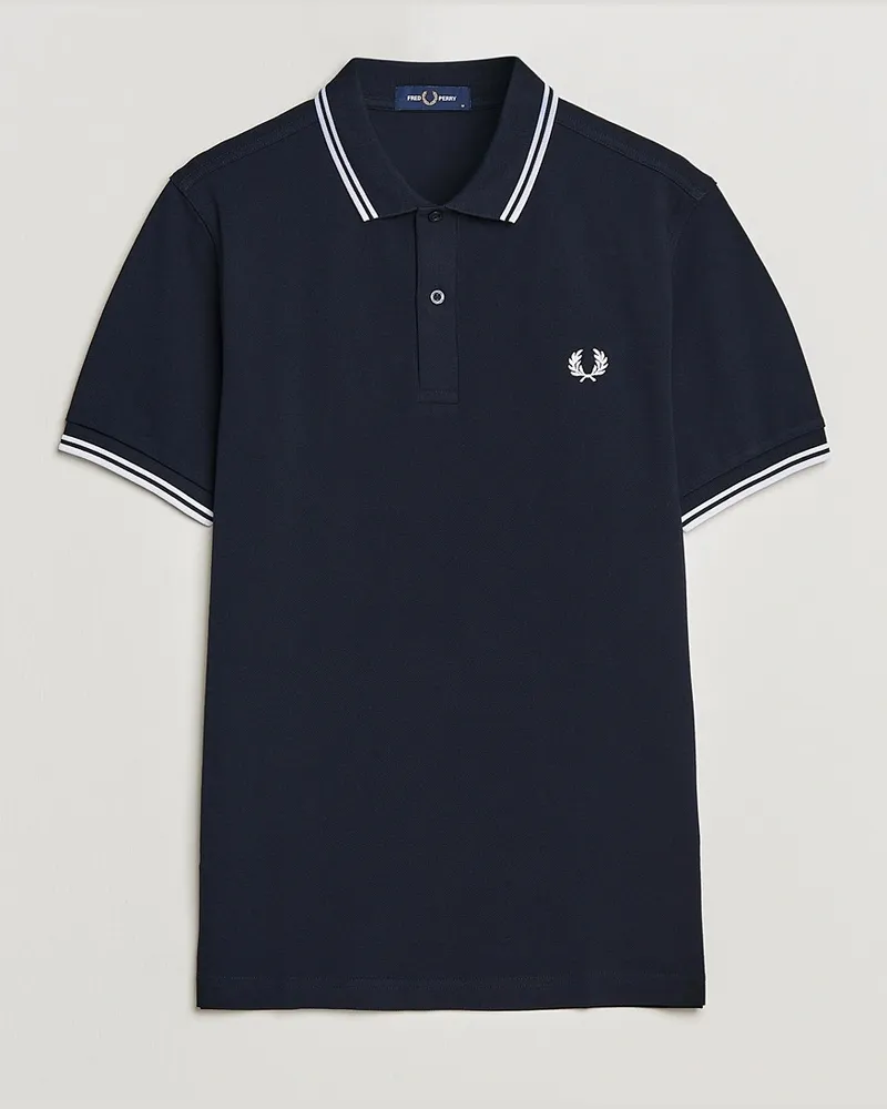 Fred Perry Twin Tipped Polo Shirt Navy/White Blau