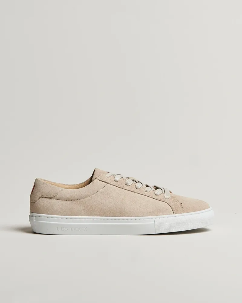 LES DEUX Theodor Suede Sneakers Ivory Beige