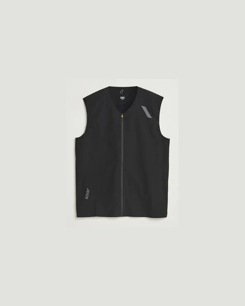 Soar Running SOAR Running Rainout Gilet Black Schwarz