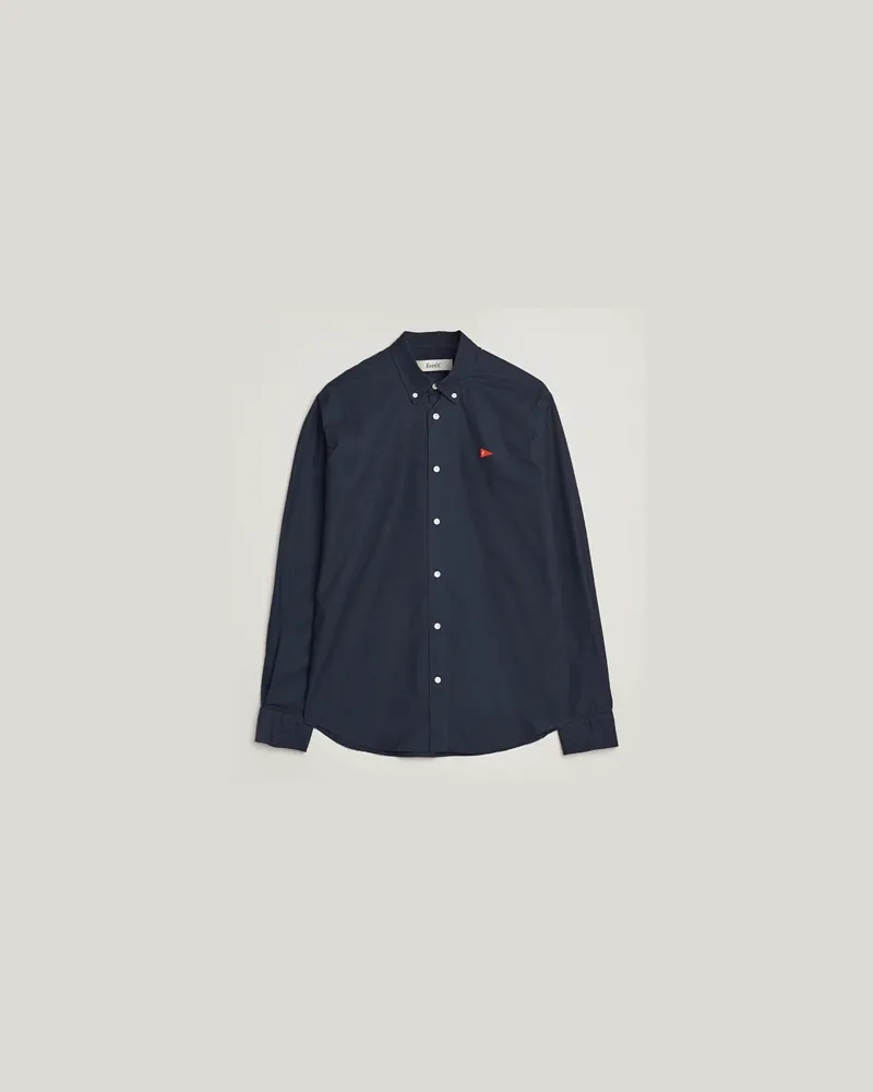 forét Flag Regular Fit Oxford Shirt Navy Blau