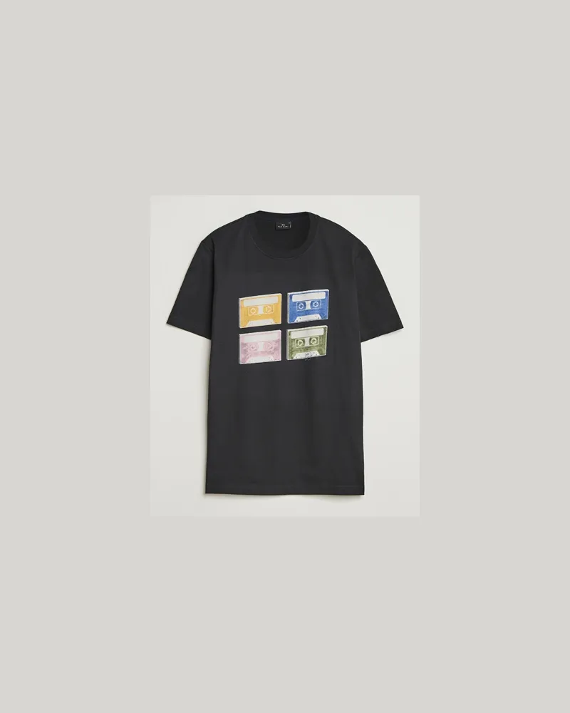 Paul Smith Tapes Printed T-Shirt Black Schwarz