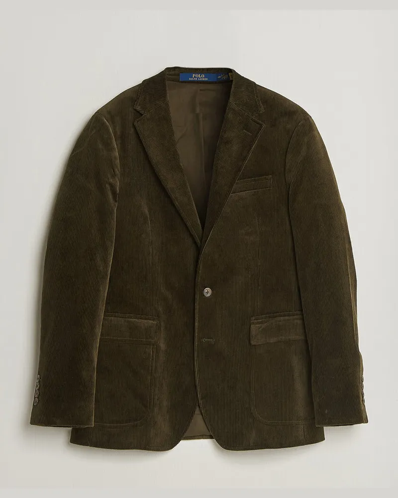Ralph Lauren Single Breasted Corduroy Sportcoat Fall Olive Grün