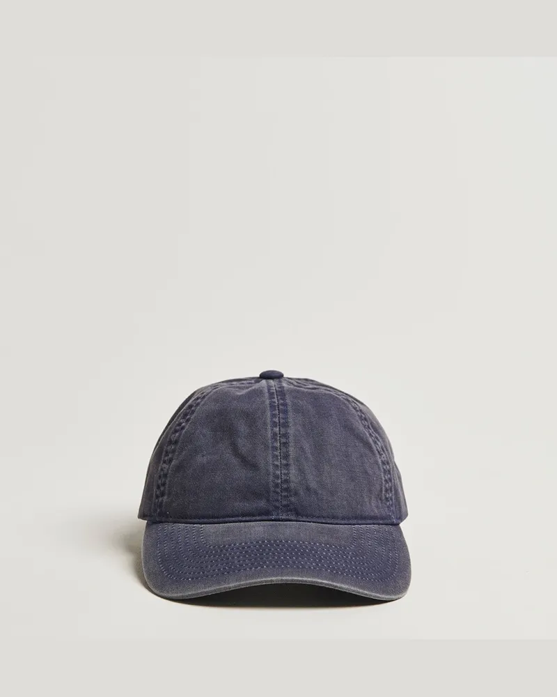 Varsity Headware Washed Cotton Baseball Cap Navy Blau