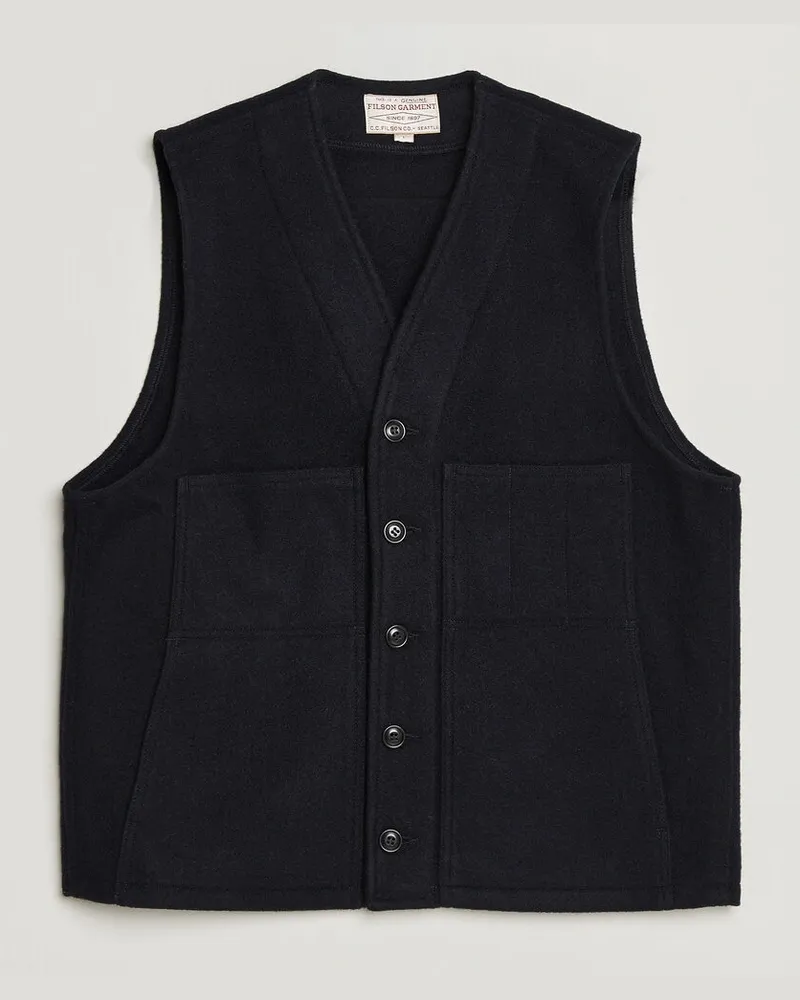 Filson Mackinaw Wool Vest Navy Blau