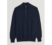 Cashmere Half Zip Sweater Navy