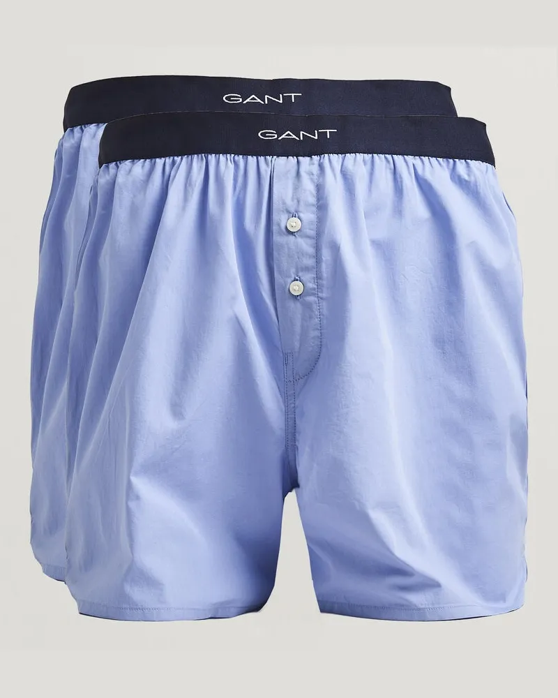 Gant 2-Pack Woven Boxer Shorts Light Blue Blau