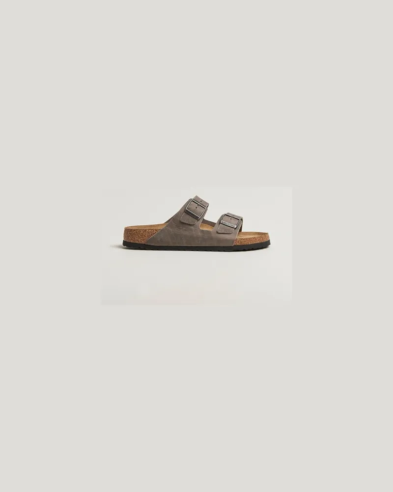 Birkenstock Arizona Soft Footbed Iron Oiled Leather Grau