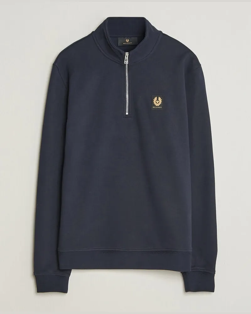 Belstaff Signature Half Zip Sweatshirt Dark Ink Blau