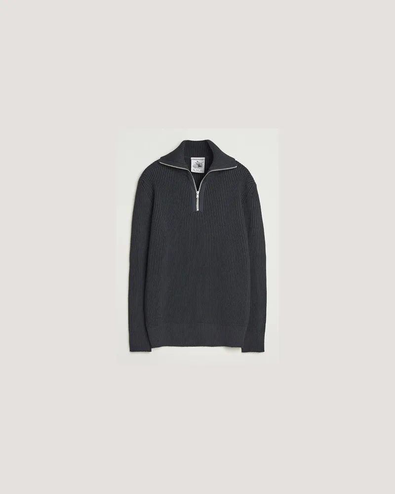 S.N.S Herning S.N Herning Fender Wool Half-Zip Molten Grey Grau
