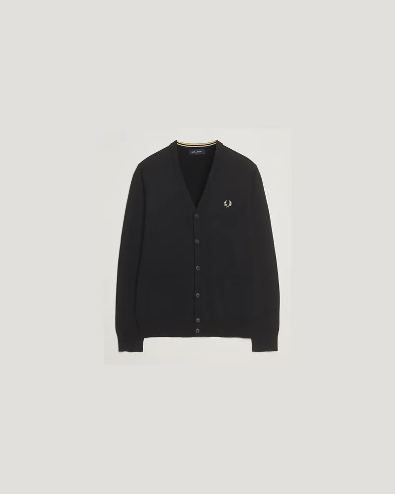 Fred Perry Classic Cardigan Black Schwarz