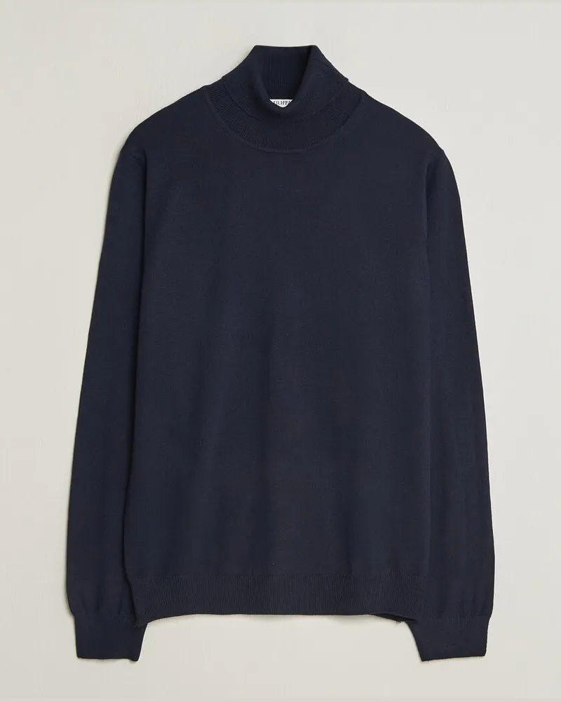 Filippa K Merino Knitted Turtleneck Navy Blau