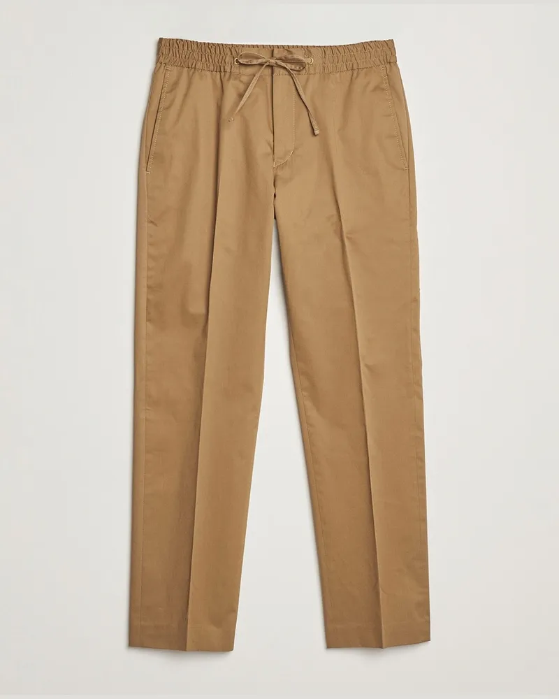 Tiger of Sweden Tannen Cotton Drawstring Trousers Beige Beige