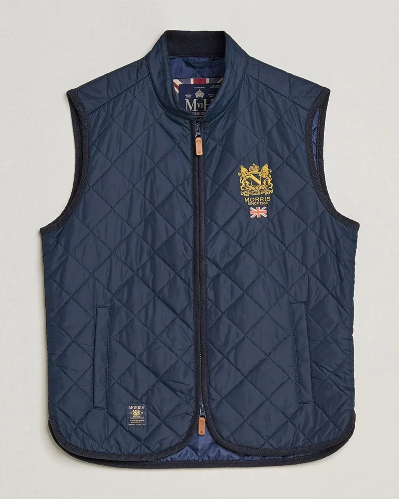 Morris Trenton Quilted Vest Old Blue Blau