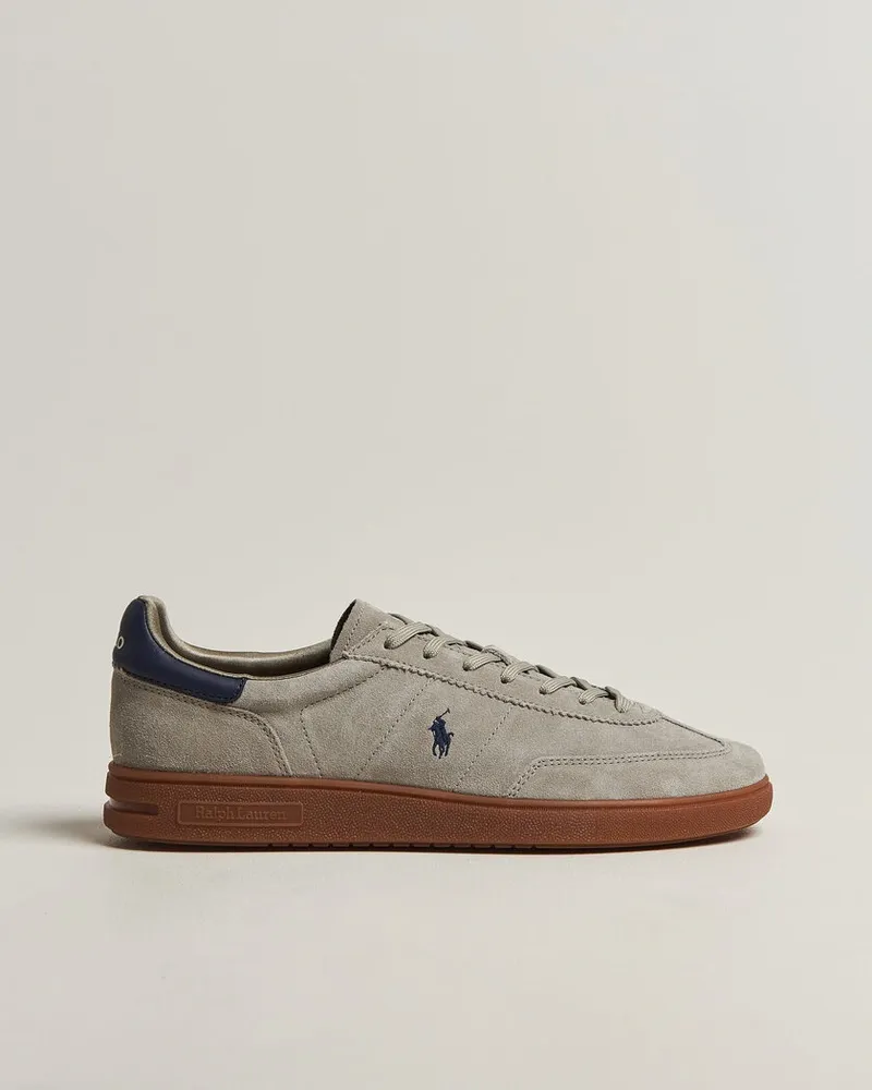 Ralph Lauren Bedford Suede Sneaker Earth Grey Grau