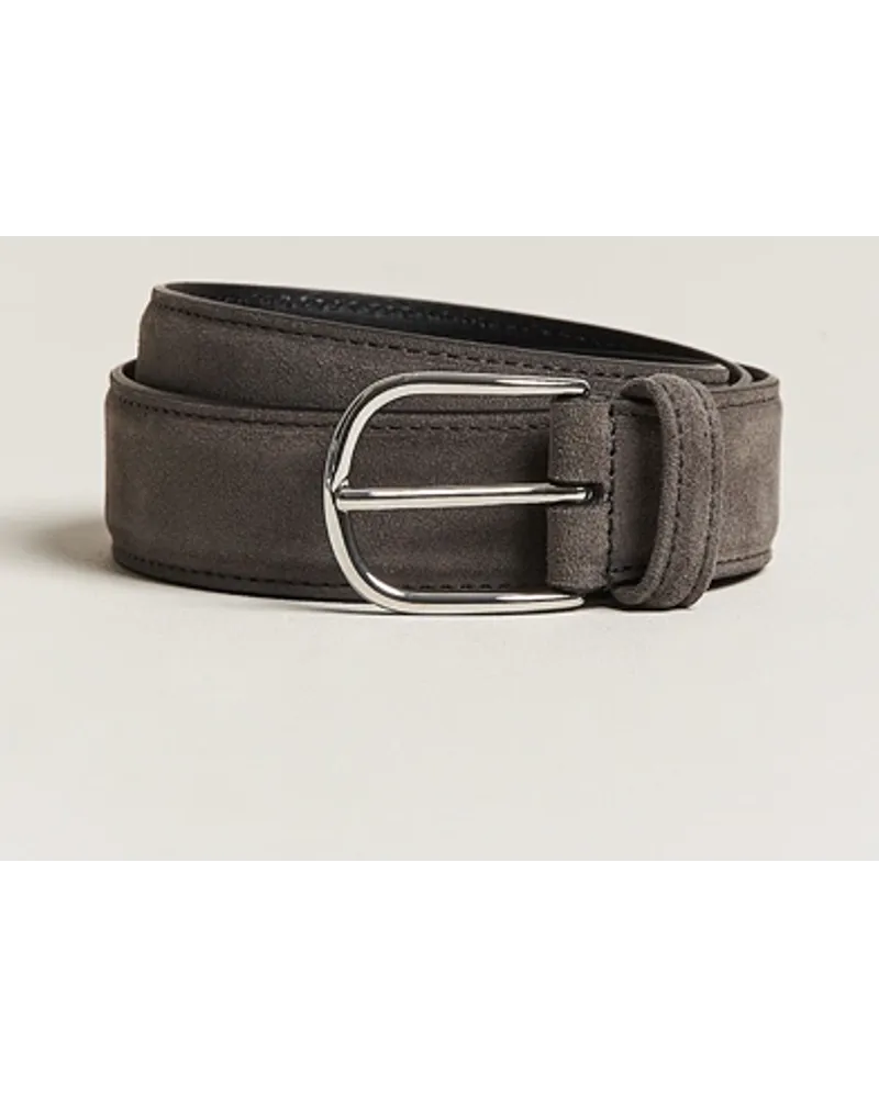 Anderson's Suede 3,5 cm Belt Grey Grau