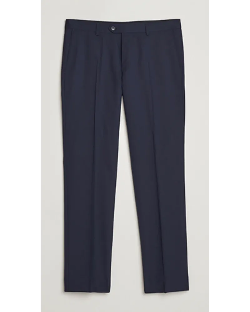 Oscar Jacobson Diego Woll Trousers Blue Blau