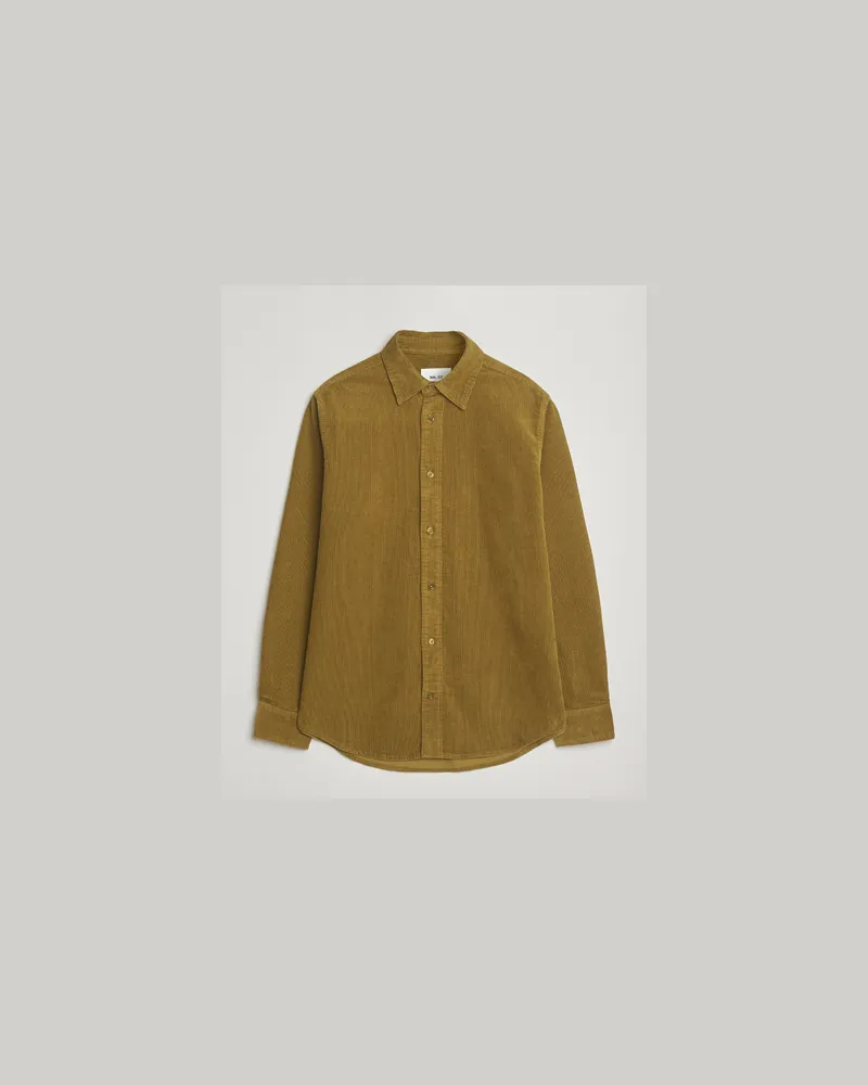 NN 07 Colby Corduroy Overshirt Firene Green Grün