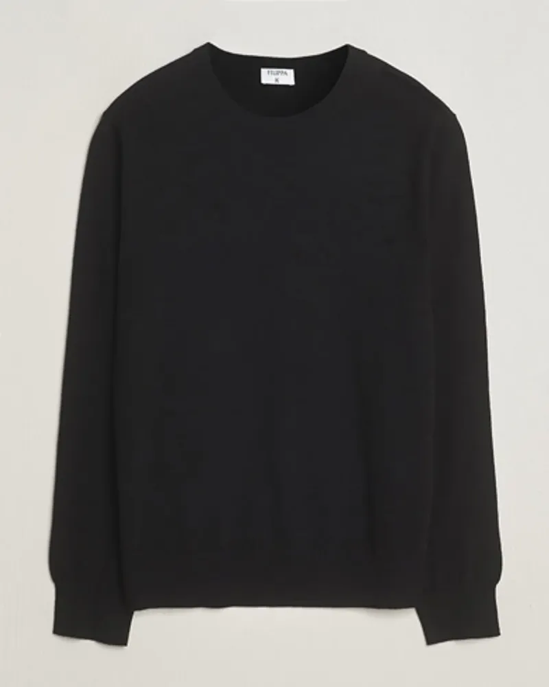 Filippa K Merino Round Neck Sweater Black Schwarz