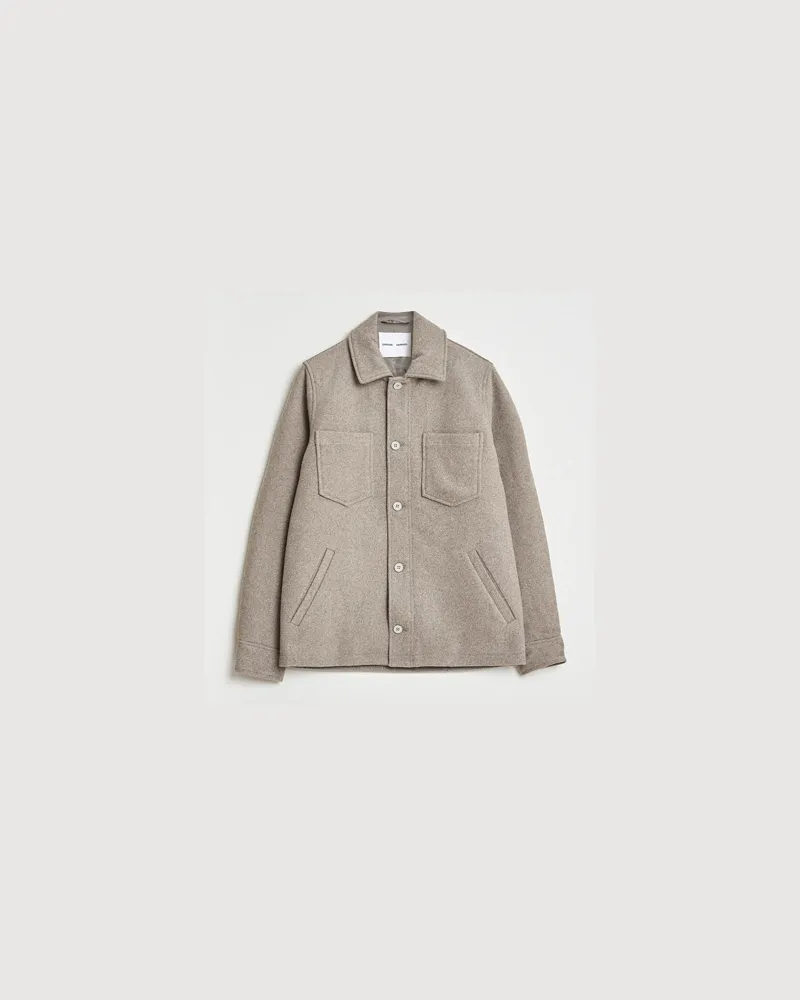 Samsøe & Samsøe Pally Padded Shirt Jacket Elephant Skin Beige