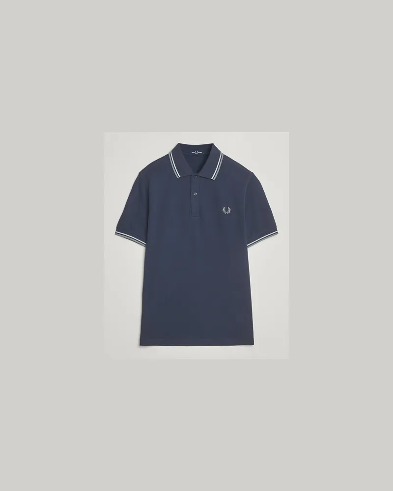 Fred Perry Twin Tipped Fred Perry Shirt Dark Airforce Blau