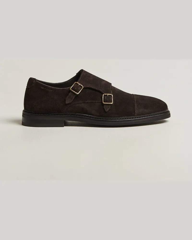 Gant Bidford Suede Double Monkstrap Dark Brown Braun