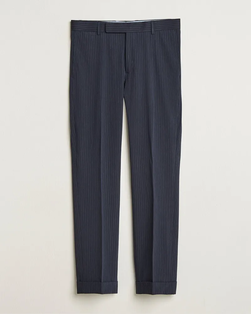 Ralph Lauren Tailored Twill Pinstripe Trousers Navy/Grey Blau