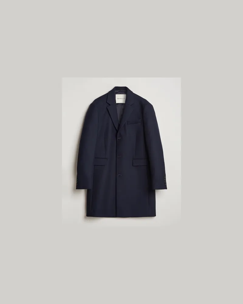 Gant Classic Woll Coat Night Blue Blau