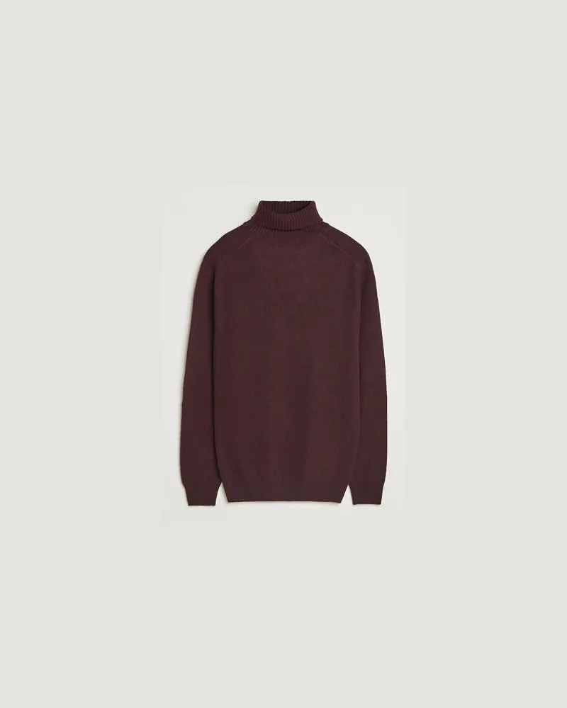 Oscar Jacobson Salim Wool/Cashmere Rollneck Burgundy Rot