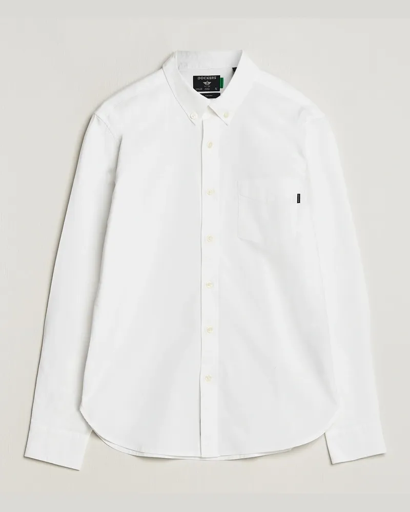 Dockers Cotton Stretch Oxford Shirt Paper White Weiß
