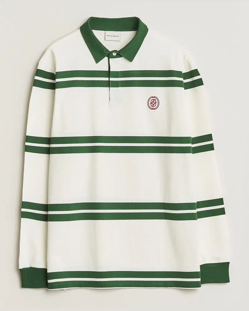 Drôle de Monsieur Ornament Striped Rugger Water Green Weiß