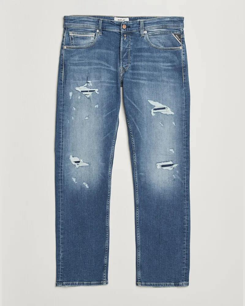 Replay Grover Super Stretch DNA Jeans Medium Blue Blau
