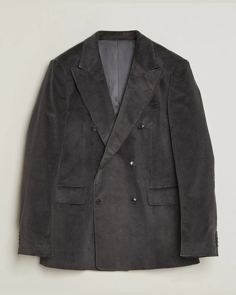 Tiger of Sweden 1903 Corduroy Double Breasted Blazer Phantom Grau