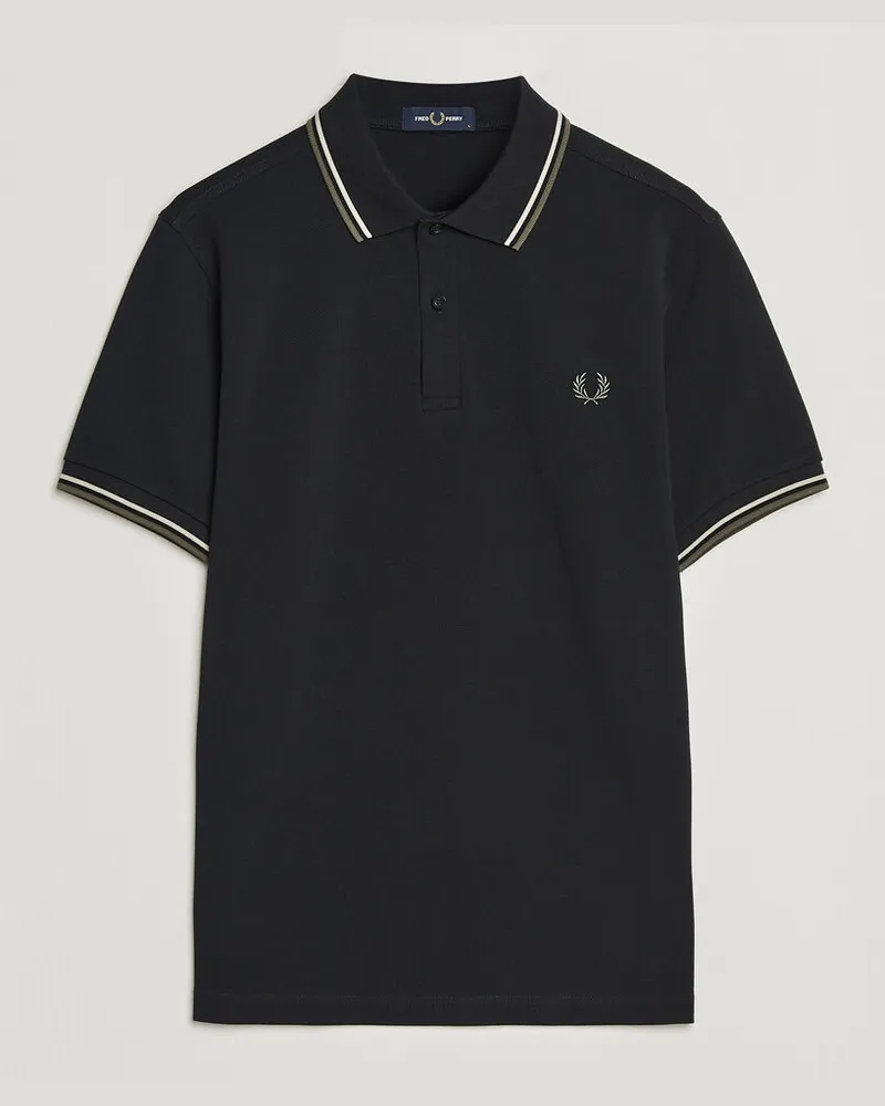 Fred Perry Twin Tipped Polo Shirt Black Schwarz