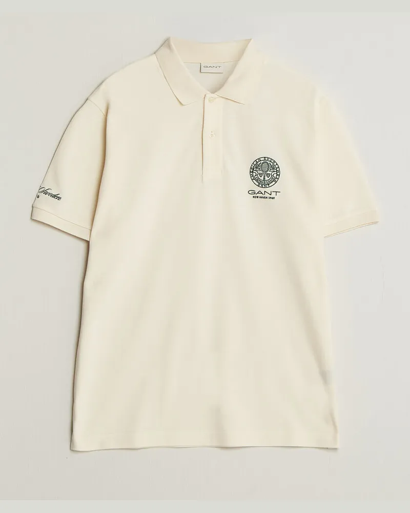Gant Tournament Pique Cream Weiß