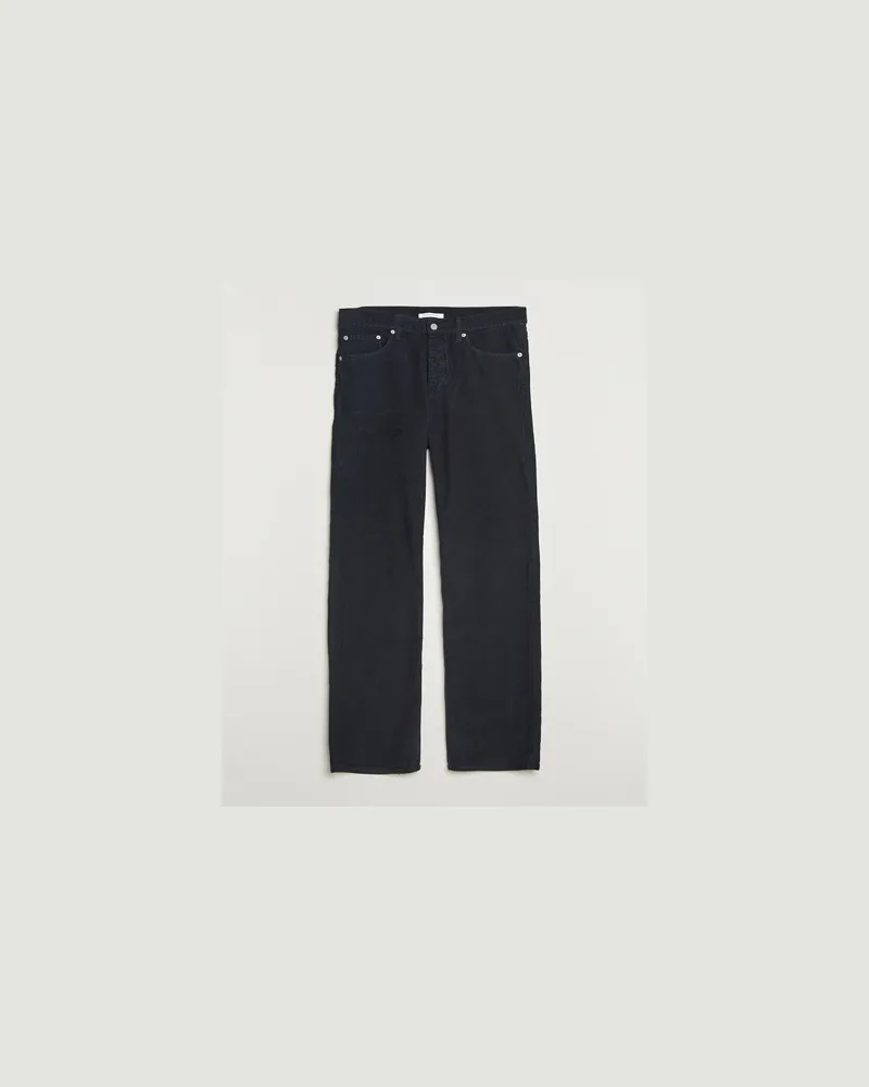 Sunflower Loose Corduroy Pants Navy Blau