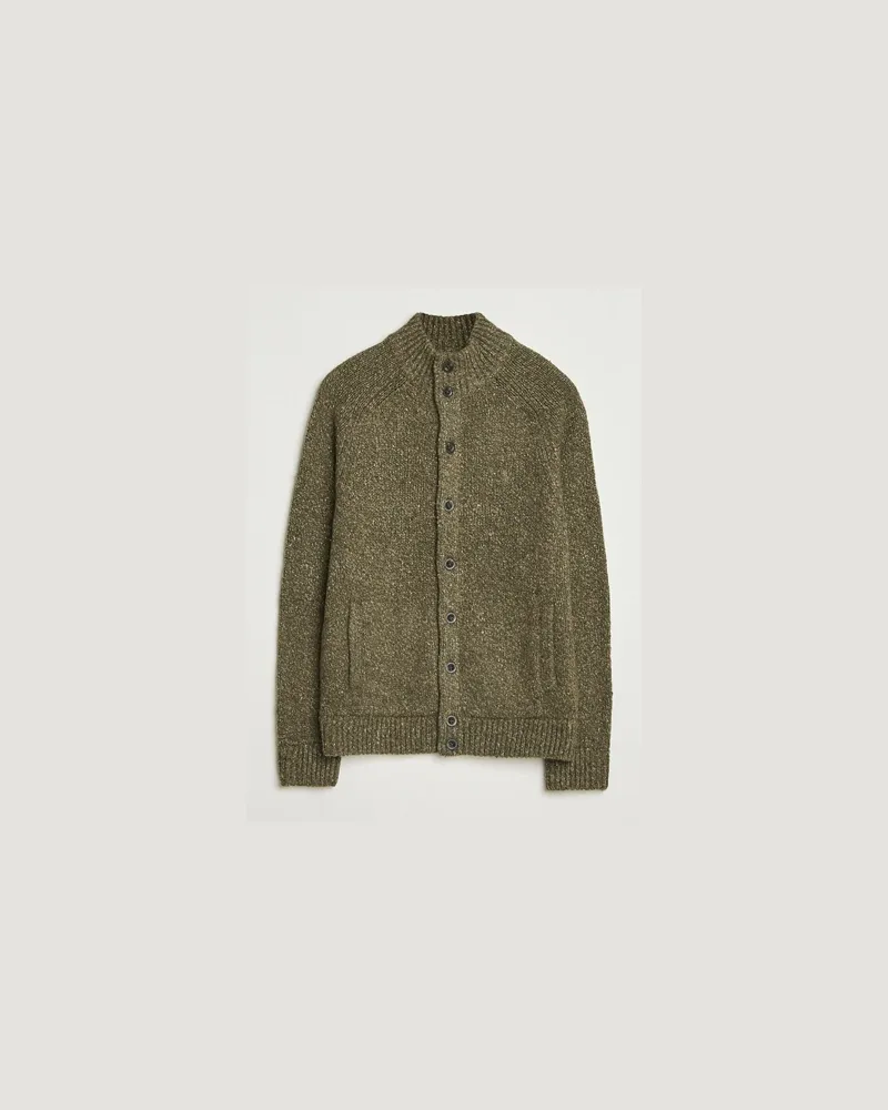 Ralph Lauren Wool Blend Button Cardigan Olive Marl Grün